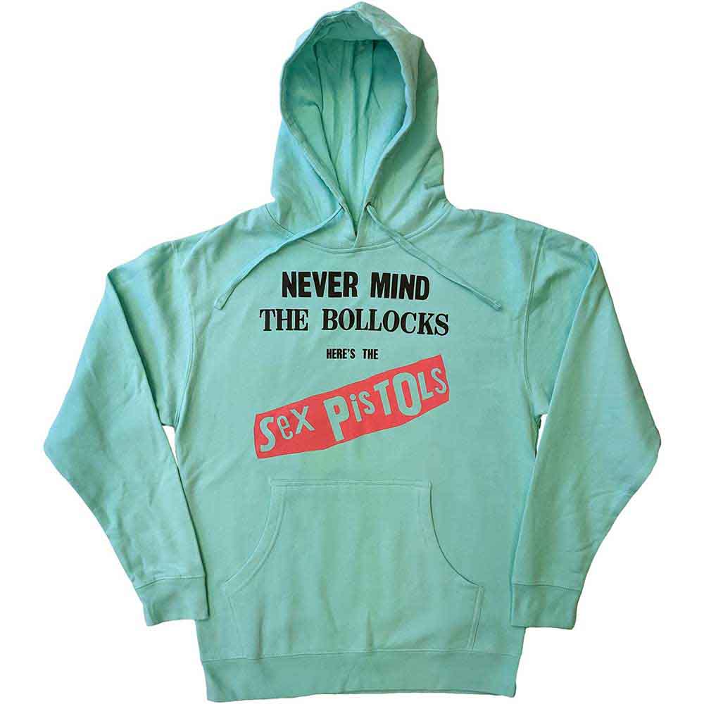 The Sex Pistols Unisex Pullover Hoodie Never Mind The Bol**cks Green (L)