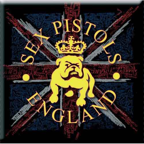 The Sex Pistols Fridge Magnet Bull Dog & Flag