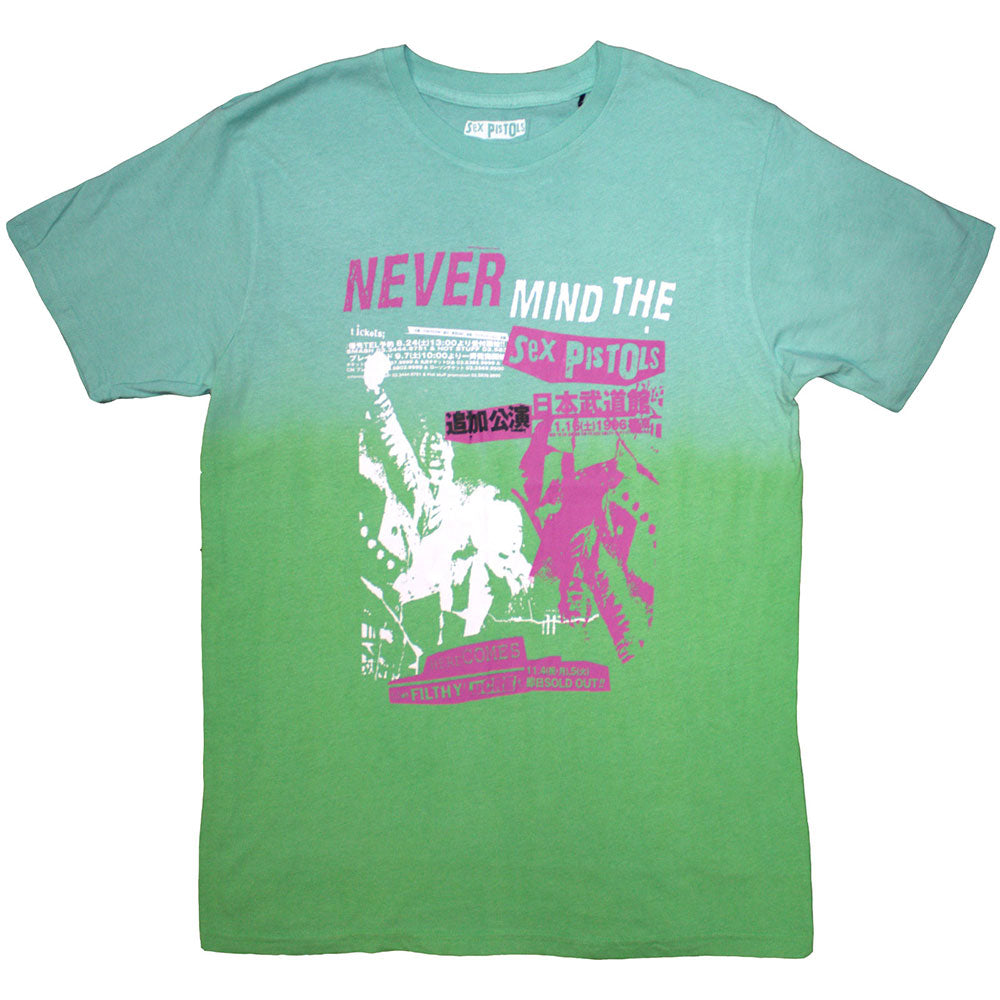 The Sex Pistols Unisex T-Shirt NMTB Japan (Dip-Dye) Green (M)