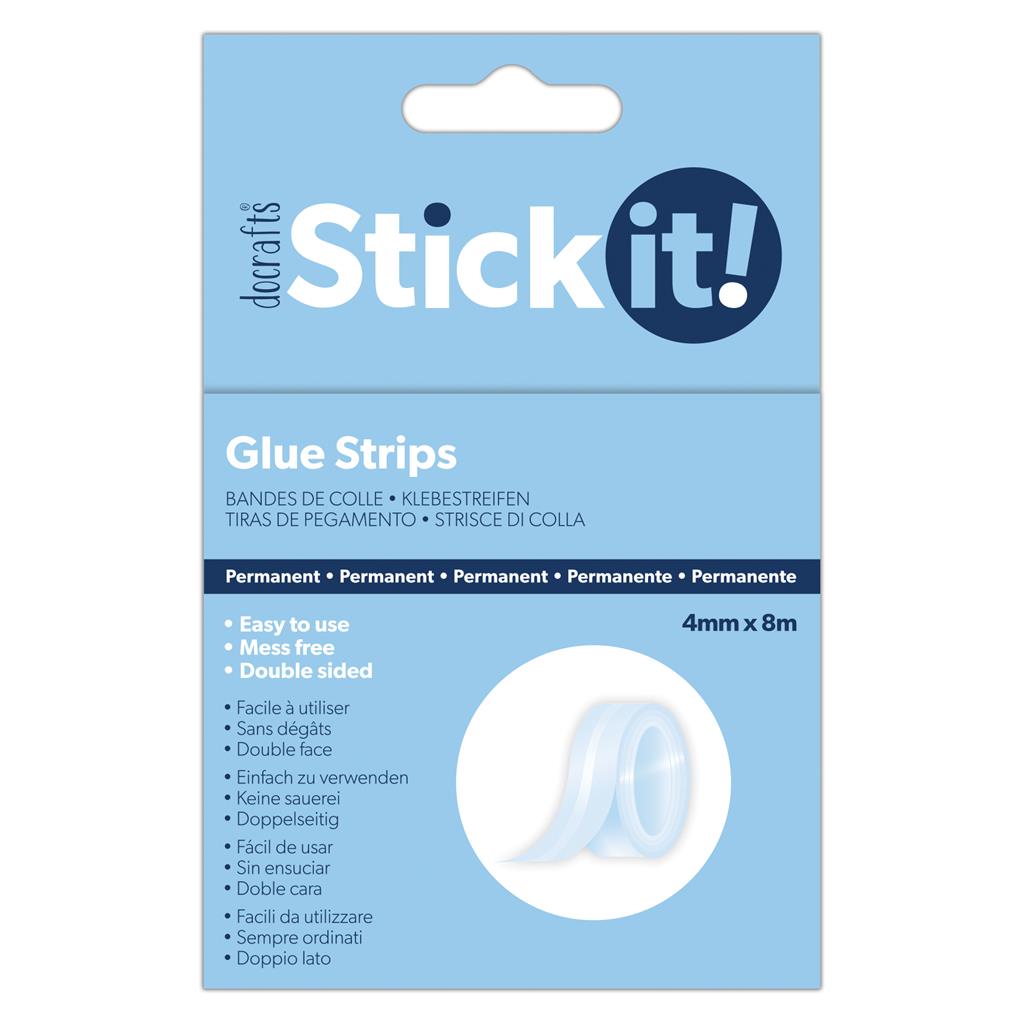 Stick It! Permanent Glue Strips 4mm x 8m Roll