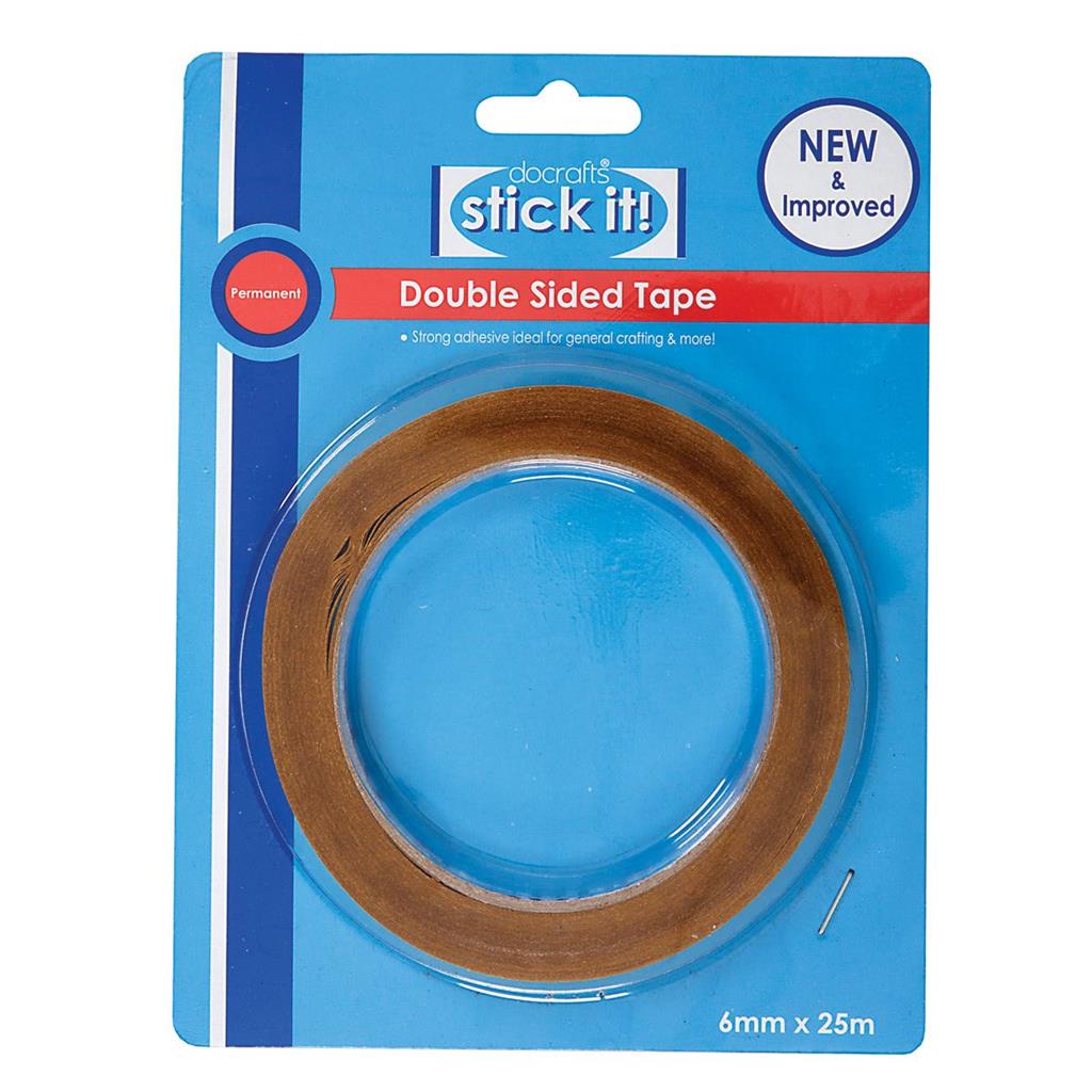 Stick It! Double Sided Tape 6mm (25m Roll)