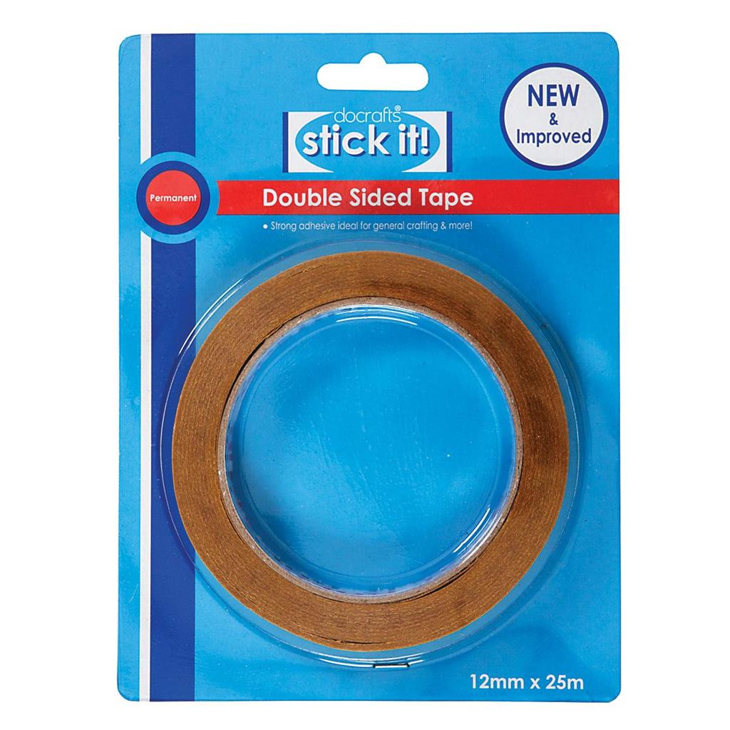 Stick It! Double Sided Tape 12mm (25m Roll)