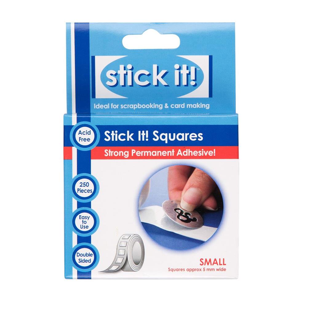 Stick It! Adhesive Squares 5mm Permanent (250pk)