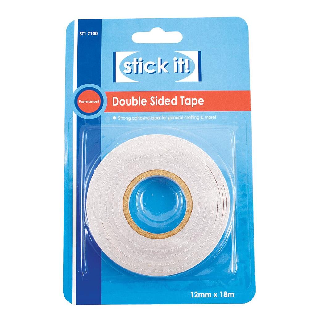 Stick It! Double Sided Tape 12mm (18m Roll)