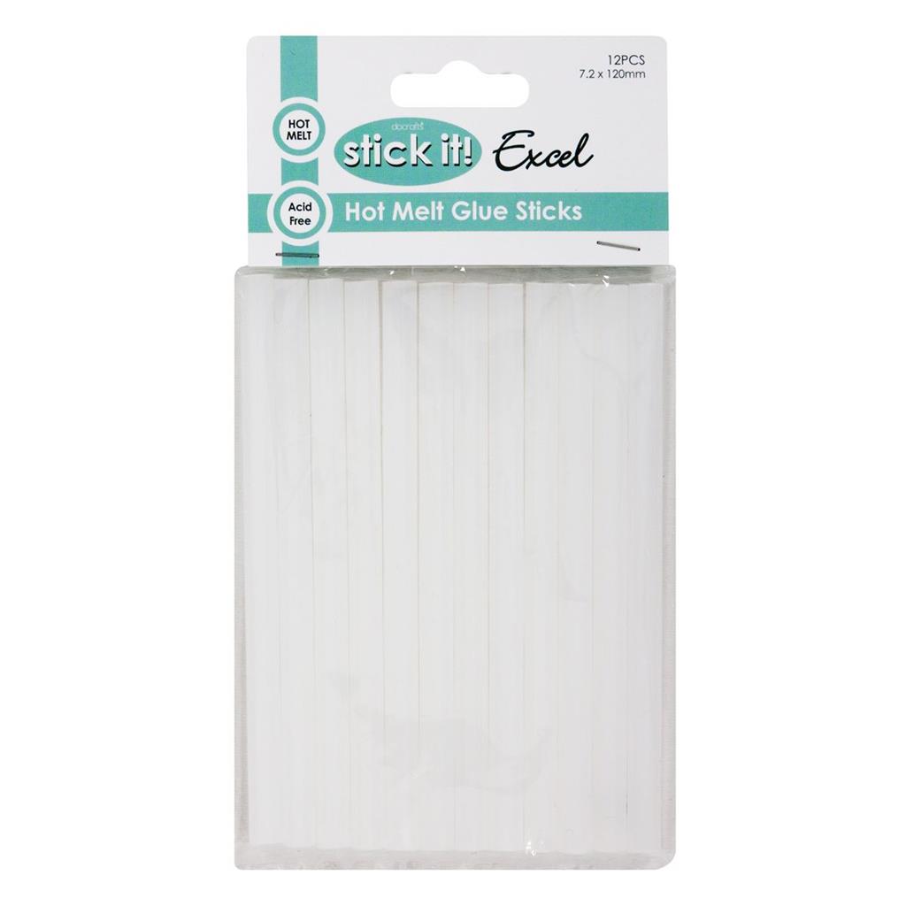 Stick It! Hot Melt Glue Sticks 7.2mm x 120mm (12pk)