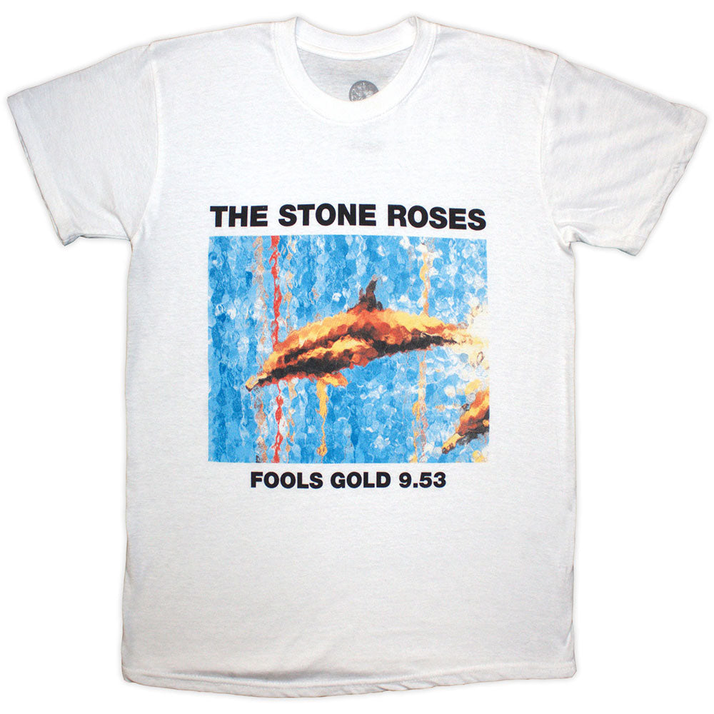 The Stone Roses Unisex T-Shirt Fools Gold White (S)