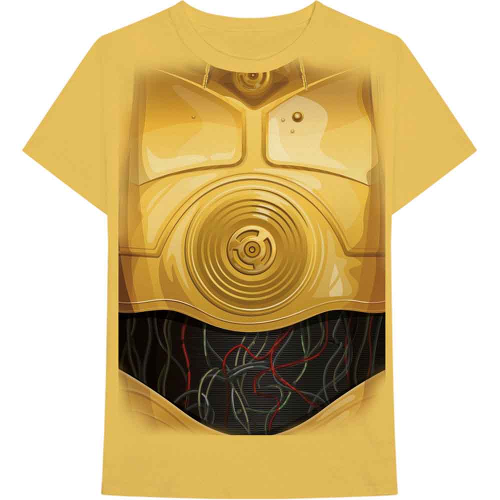 Star Wars Unisex T-Shirt C-3PO Chest Yellow (S)