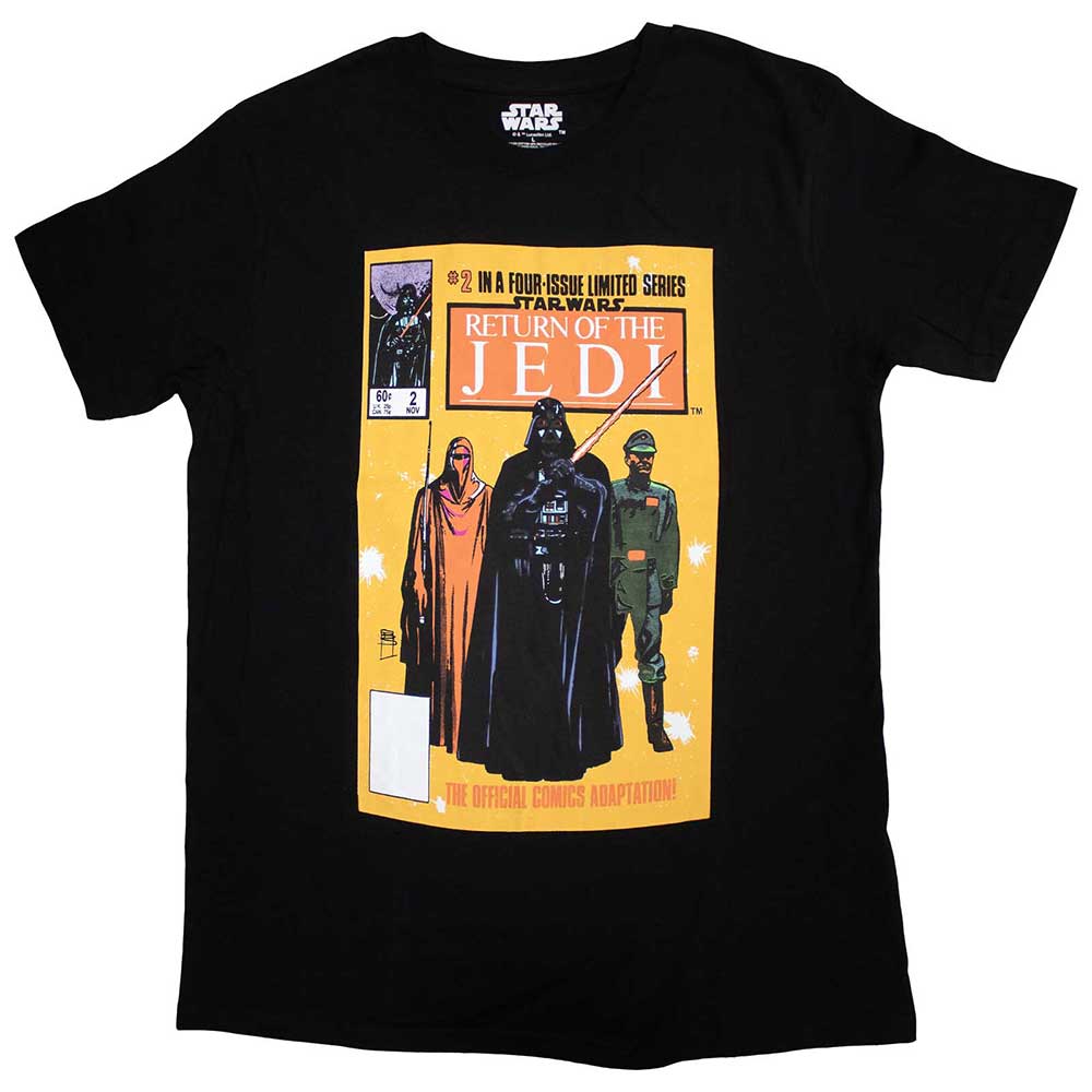 Star Wars Unisex T-Shirt Return Of The Jedi Comic Cover Black (L)