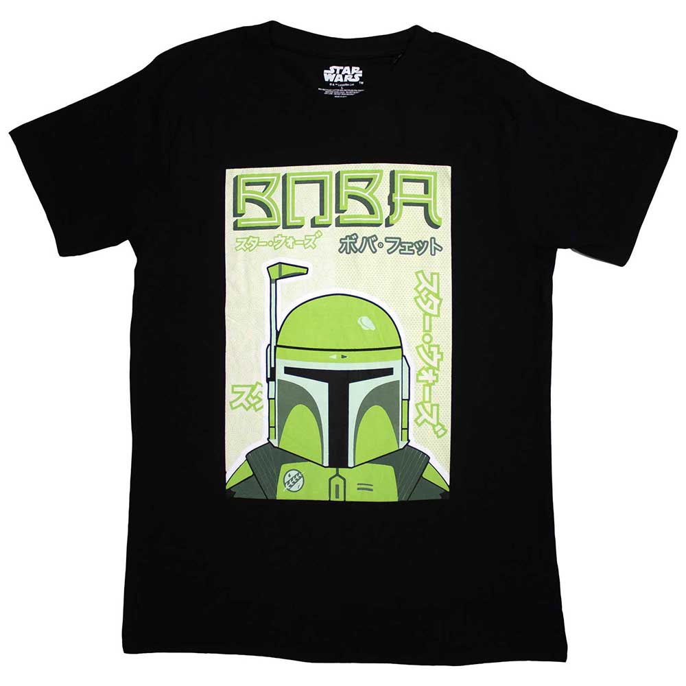 Star Wars Unisex T-Shirt Boba Japanese Black (XL)