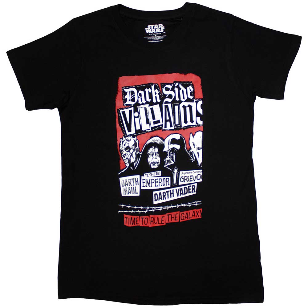 Star Wars Unisex T-Shirt Dark Side Villains Black (M)