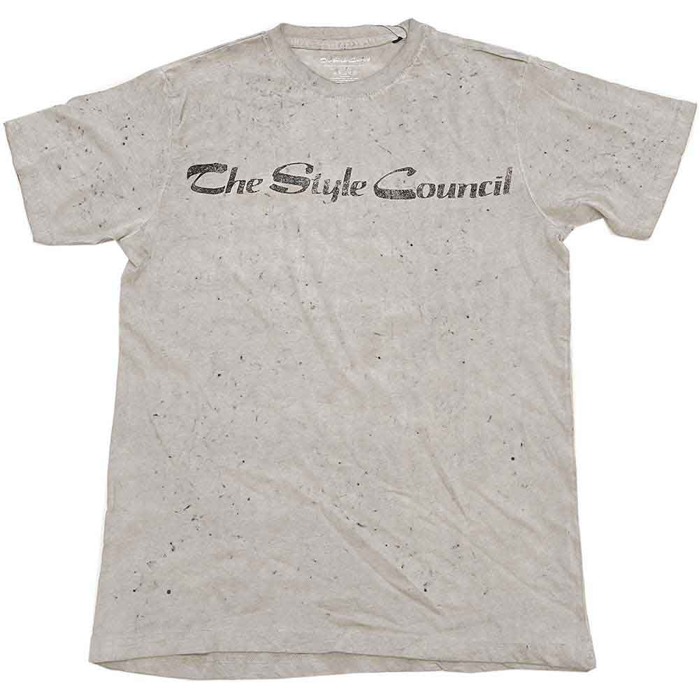 The Style Council Unisex T-Shirt Logo (Dye-Wash) Sand (S)