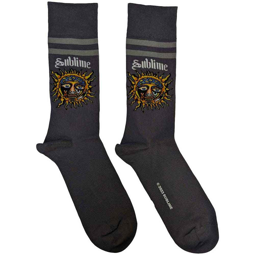 Sublime Unisex Ankle Socks Yellow Sun Grey (UK Size 7-11)