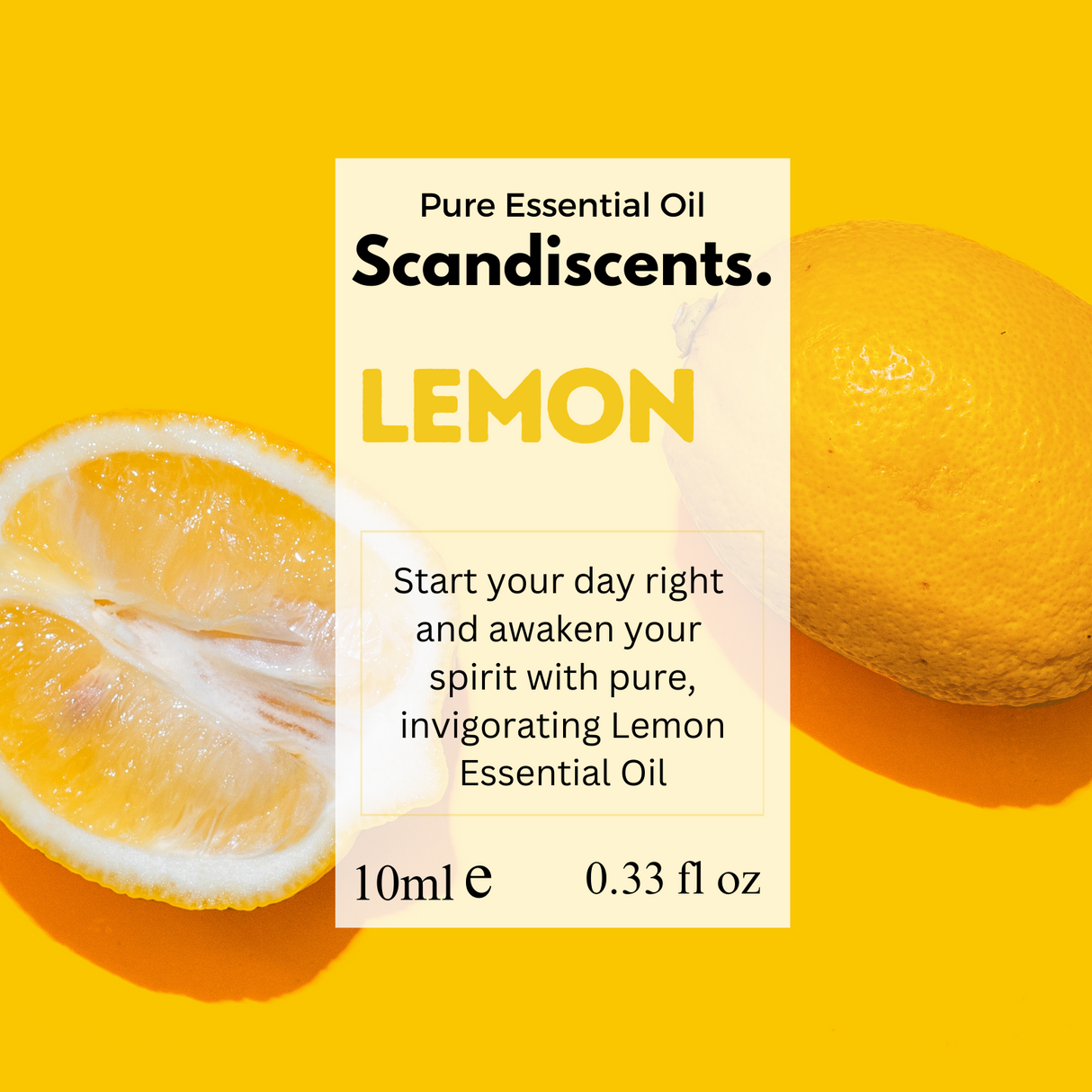 Scandiscents Essential Oil 10ml - Lemon Essential Oil - For Energy