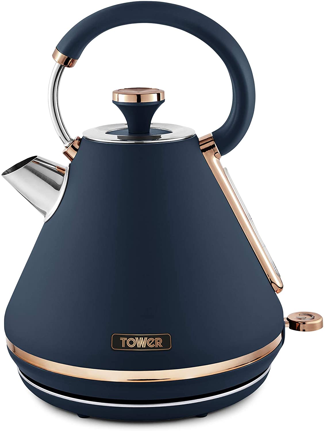 Tower Cavaletto T1004MNB 3000W 1.7L Pyramid Kettle Midnight Blue/Rose Gold