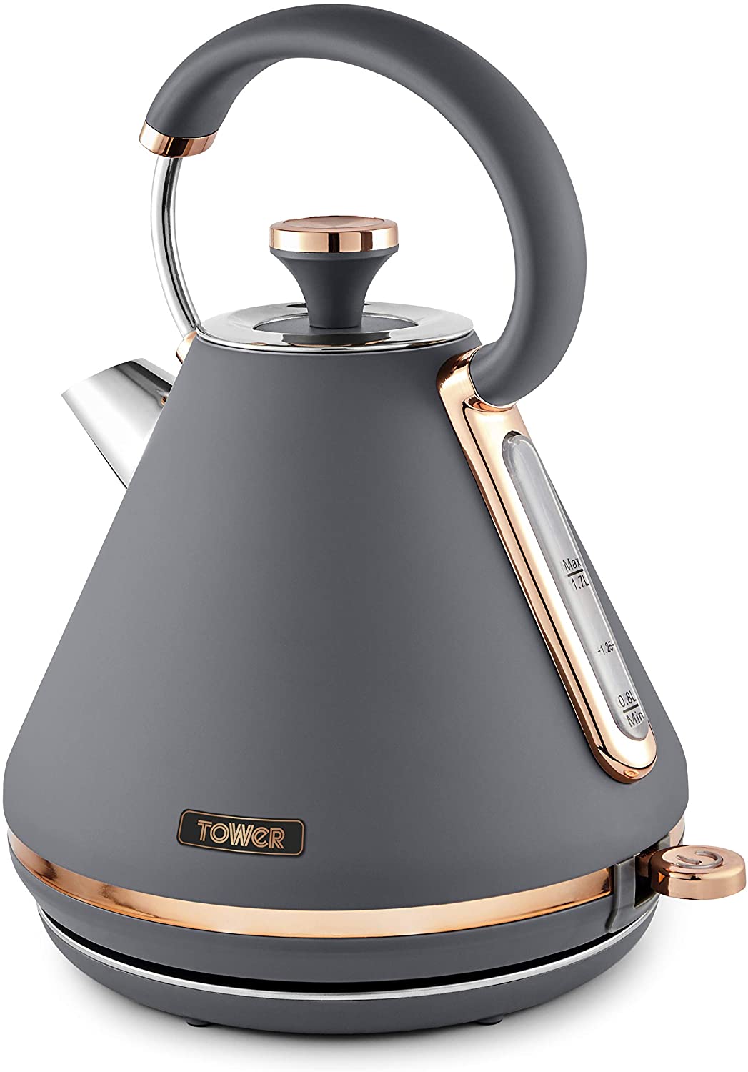 Tower Cavaletto T10044RGG 3000W 1.7L Pyramid Kettle Grey/Rose Gold