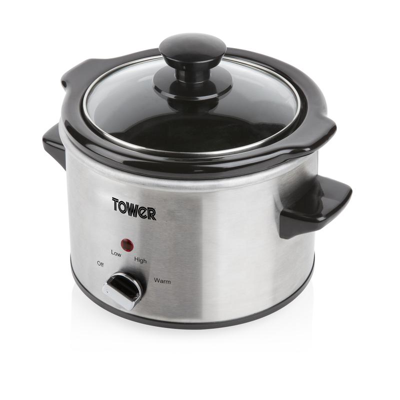 Tower T16020 1.5L Slow Cooker Stainless Steel
