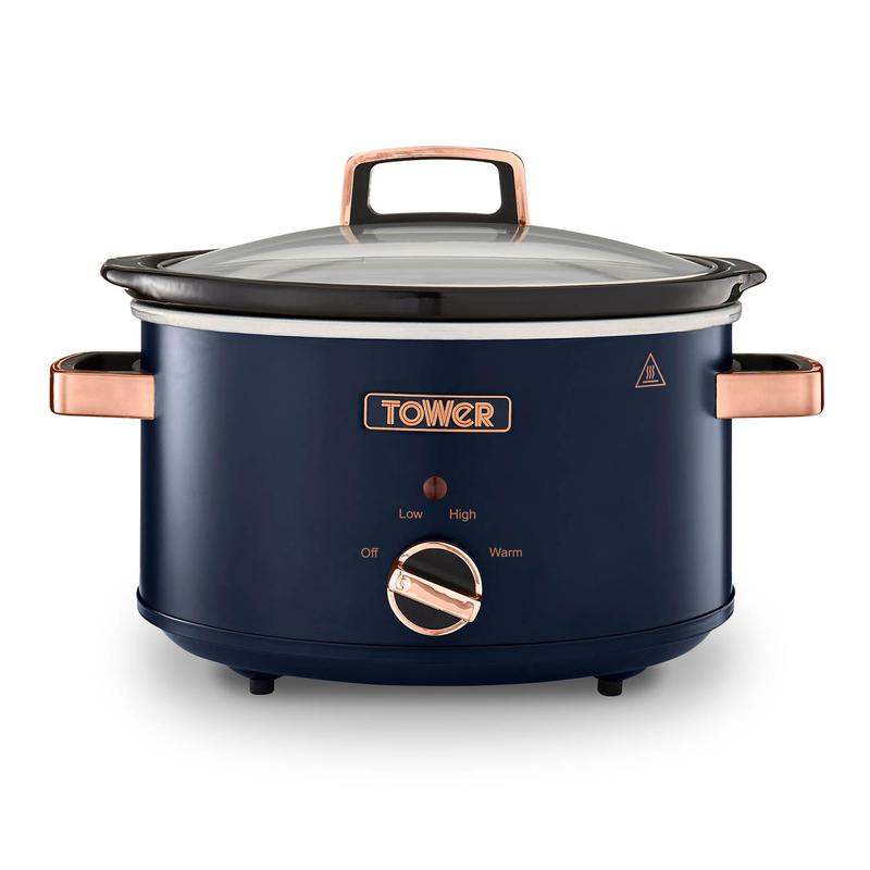 Tower Cavaletto T16042MNB 3.5L Slow Cooker Midnight Blue/Rose Gold