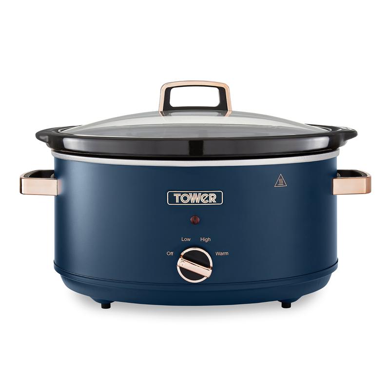 Tower Cavaletto T16043MNB 6.5L Slow Cooker Midnight Blue/Rose Gold