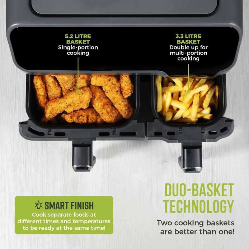 Tower Vortx T17099 8.5L Digital Dual Basket Air Fryer Black