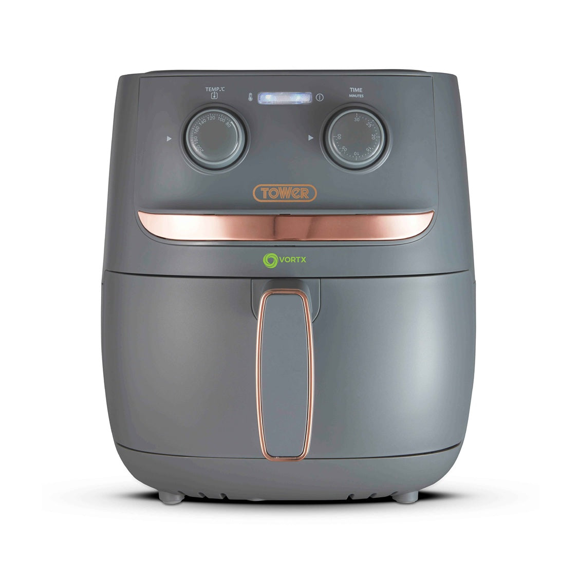 Tower Vortx T17126GRY 3.8L Manual Basket Air Fryer Grey/Rose Gold