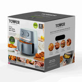 Tower Vortx T17126GRY 3.8L Manual Basket Air Fryer Grey/Rose Gold