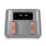 Tower Vortx T17137GRY 8.5L Digital Dual Basket Air Fryer Grey/Rose Gold