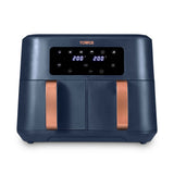 Tower Vortx T17137MNB 8.5L Digital Dual Basket Air Fryer Midnight Blue/Rose Gold