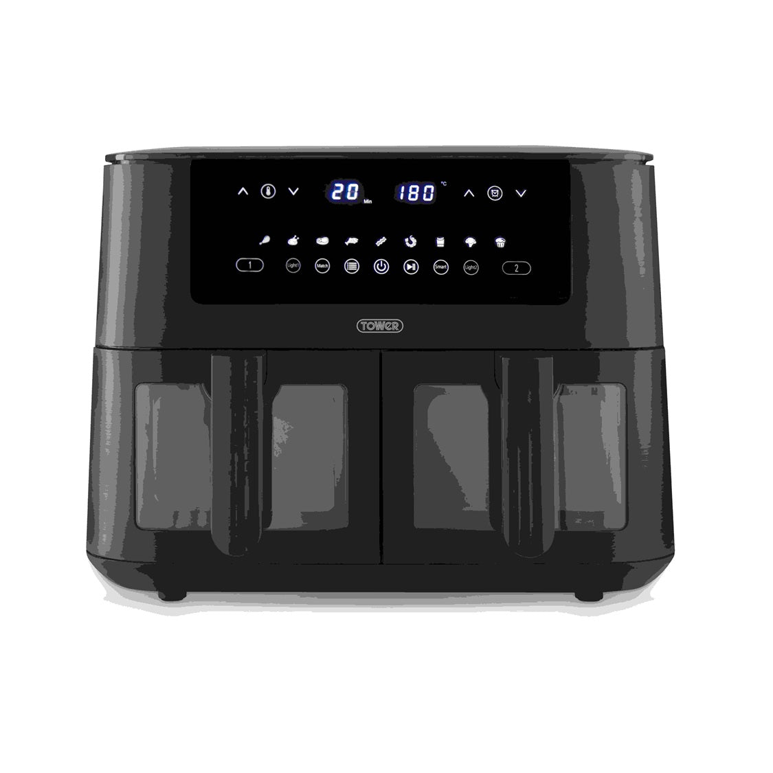 Tower Vortx Vizion T17151 8.0L Dual Basket Air Fryer Black