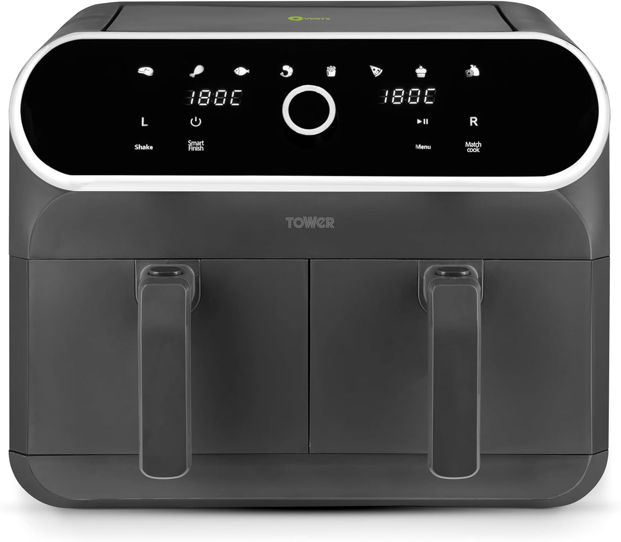 Tower Vortx Elite T17194 8.0L Dual Basket Digital Air Fryer Black