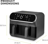 Tower Vortx Elite T17195 8.0L Dual Basket Digital Air Fryer Black