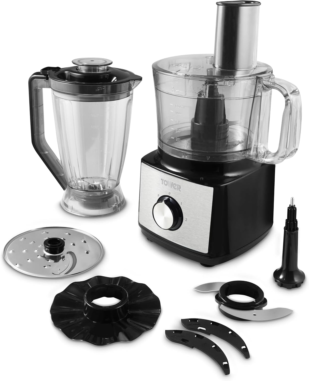 Tower T18008BLK 750W Food Processor Black