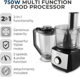Tower T18008BLK 750W Food Processor Black