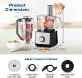 Tower T18008BLK 750W Food Processor Black