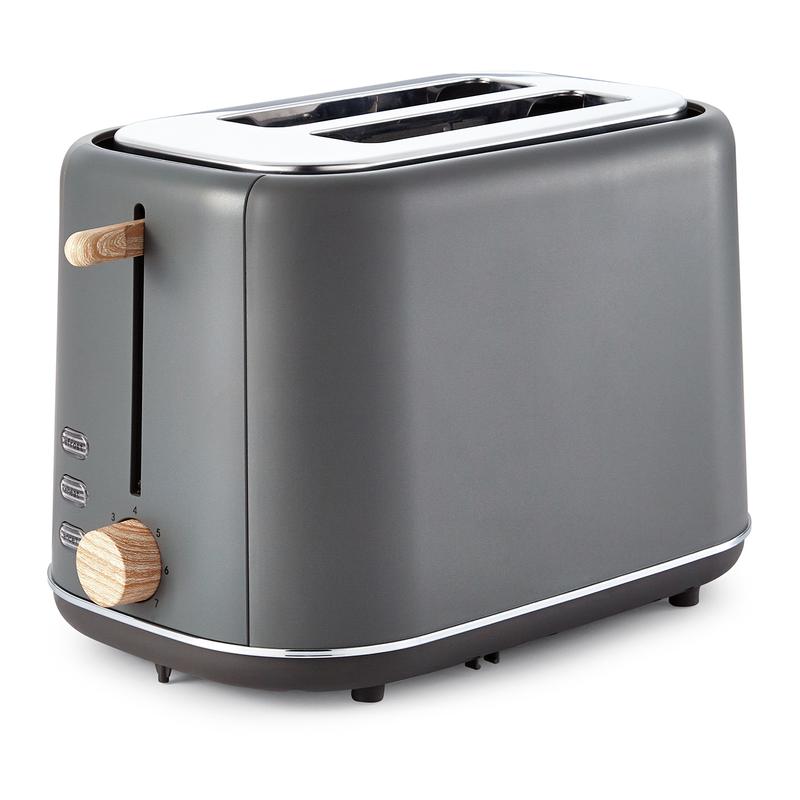 Tower Scandi T20027G 800W 2-Slice Toaster Grey
