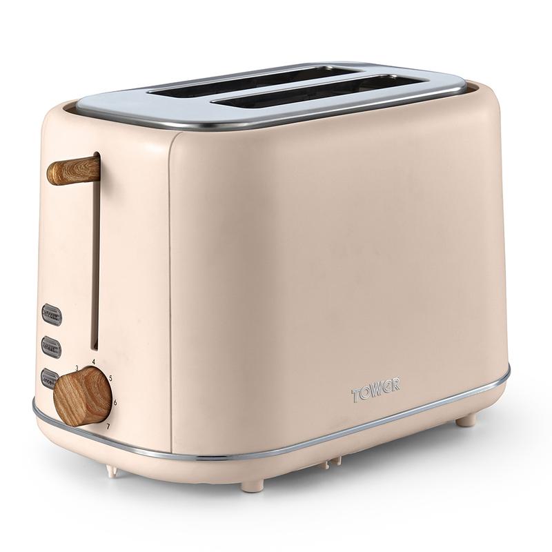 Tower Scandi T20027PCLY 800W 2-Slice Toaster Pink Clay