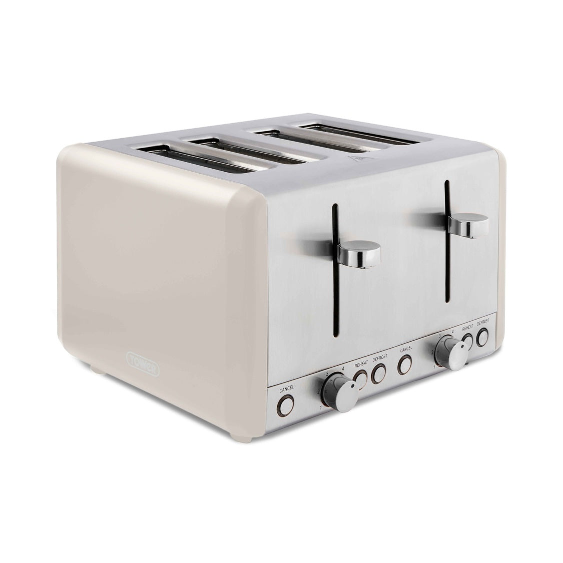 Tower Cavaletto T20051MSH 1800W 4-Slice Toaster Mushroom