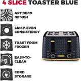 Tower T20061MNB Empire 4-Slice Toaster Midnight Blue