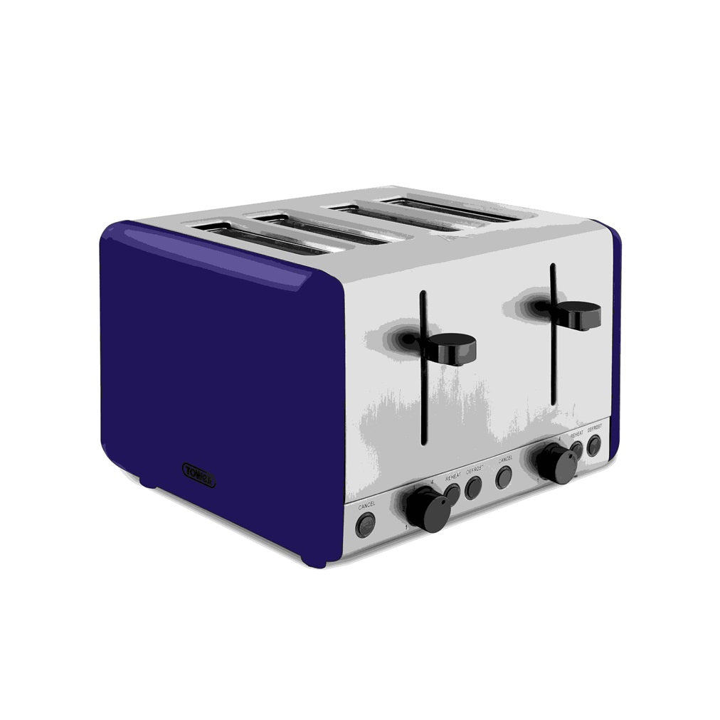 Tower Sera T20086MNB 1600W 4-Slice Toaster Midnight Blue
