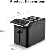 Tower Mirage T20096BLK 925W 2-Slice Digital Toaster Black