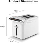 Tower Mirage T20096WHT 925W 2-Slice Digital Toaster White