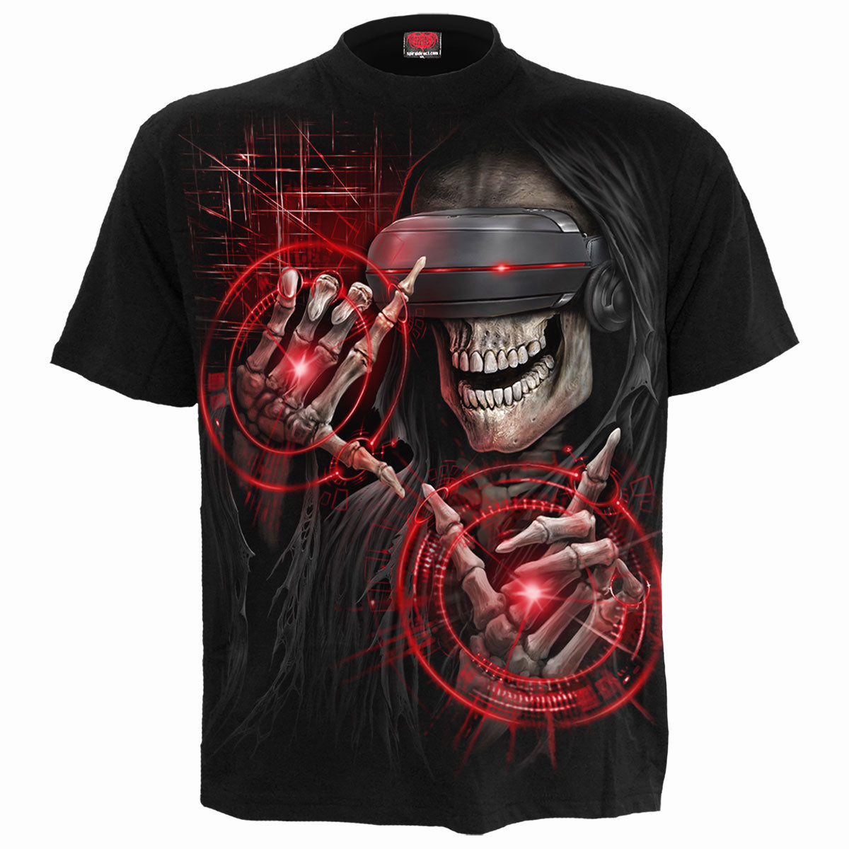 Spiral Kids T-Shirt Cyber Death (Back Print) Black (XS)
