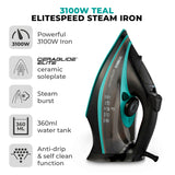 Tower T22013TL CeraGlide Elite 3100W Stem Iron Black/Teal