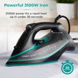 Tower T22013TL CeraGlide Elite 3100W Stem Iron Black/Teal