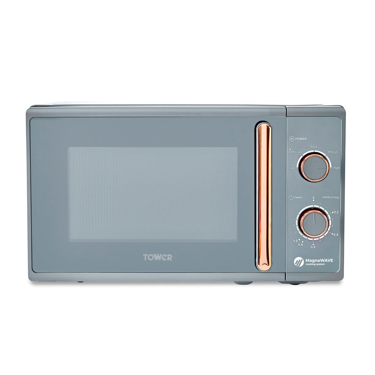 Tower T24038RGG Cavaletto 800W 20L Manual Microwave Oven Grey/Rose Gold