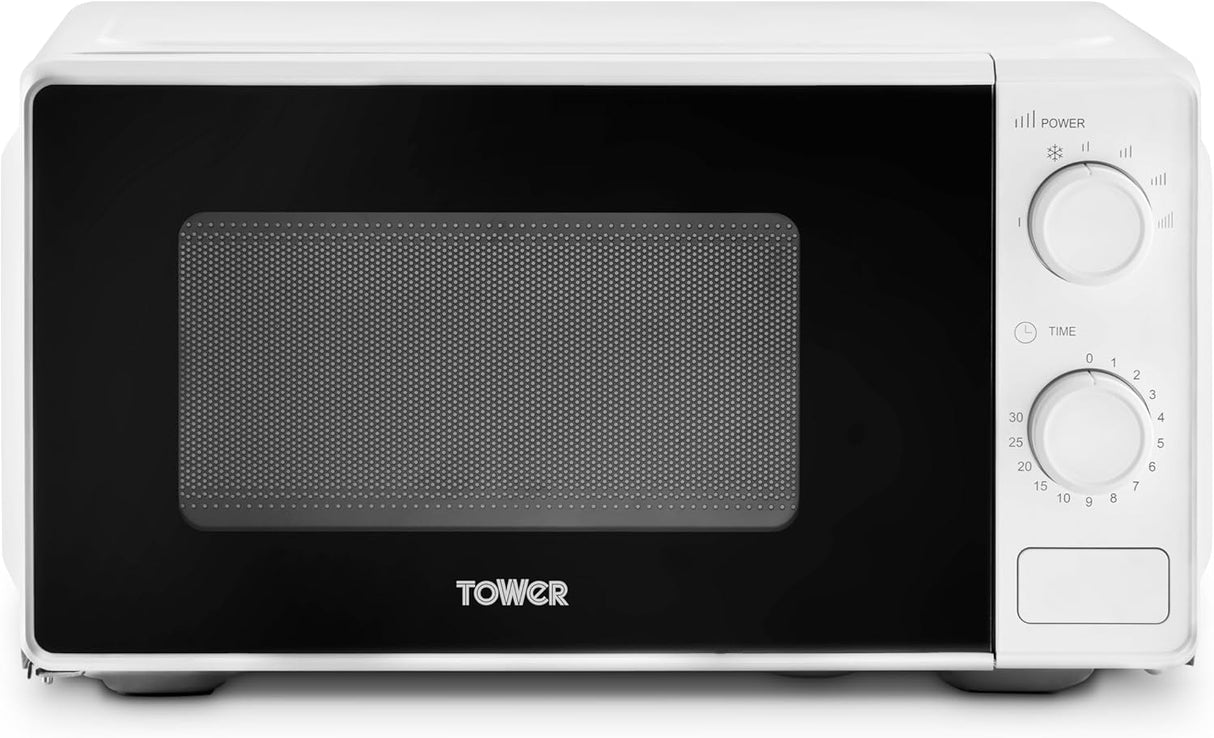 Tower T24044WHT 800W 20L Manual Microwave Oven White