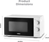 Tower T24044WHT 800W 20L Manual Microwave Oven White