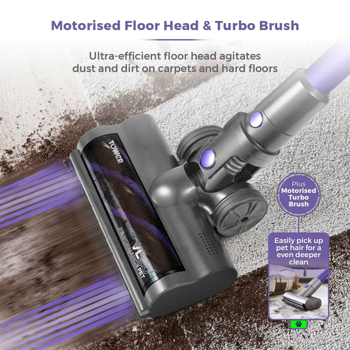 Tower VL20 Pets Corded Stick Vacuum Cleaner