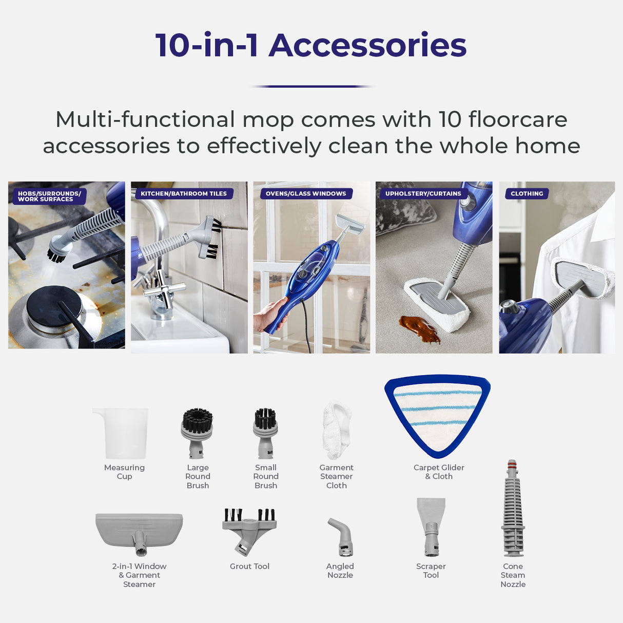 Tower TSM10 10-in-1 Upright Steam Cleaner