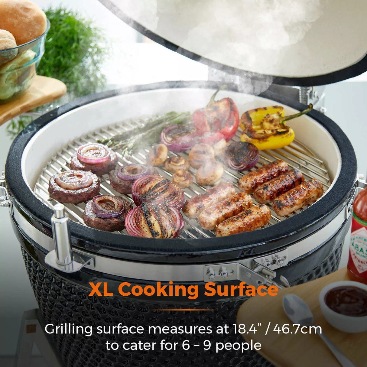 Tower Kamado XL Ceramic Charcoal Kettle BBQ