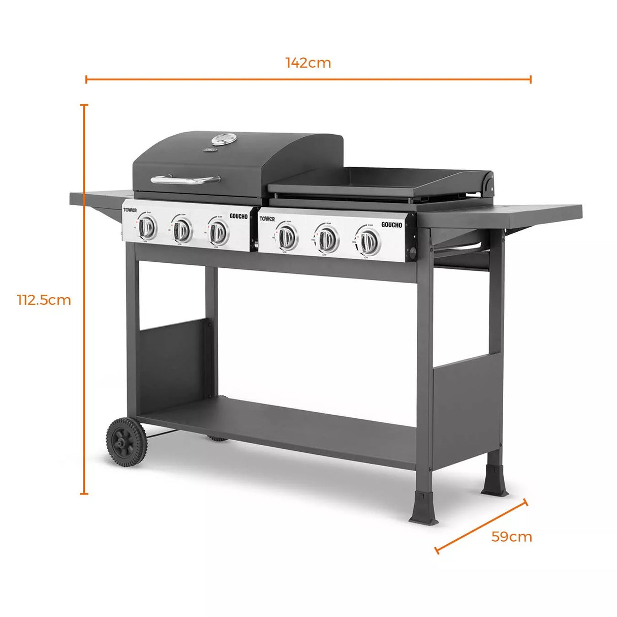Tower Goucho Gas BBQ Grill with Pancha